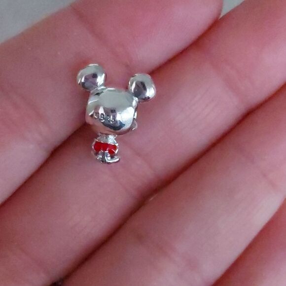 925 Sterling Silver Mickey Mouse Charm - Picture 4 of 6